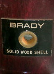 Brady black rectangle badge
